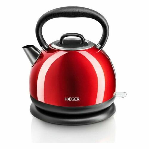 Vandkedel og Elektrisk Tekedel Haeger EK-22R.021A Rød Rustfrit stål 2200 W 1,7 L