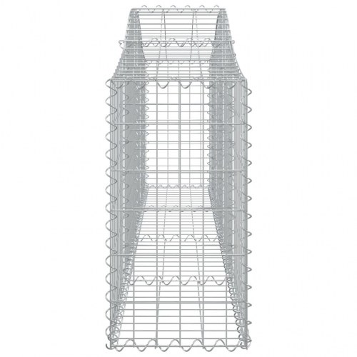Buede gabionkurve - 5 stk. 200×30×60/80 cm i galvaniseret jern