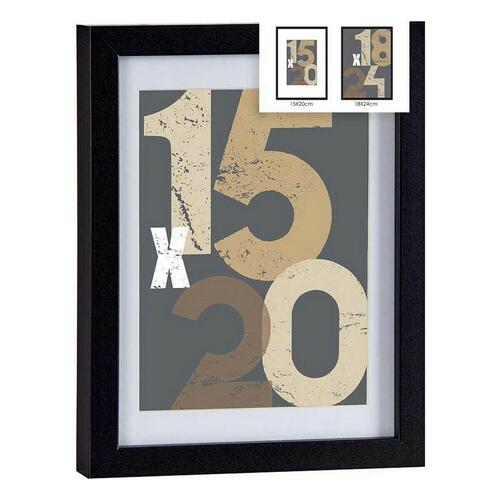 Fotoramme 20,5 x 2,5 x 26,5 cm Sort Glas Træ MDF (6 enheder)
