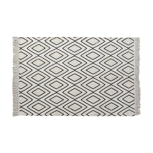 Tæppe Sort Hvid (120 x 190 x 0,7 cm)