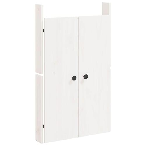 Låge til udendørs køkkenskab 50x9x82 cm massivt fyrretræ hvid