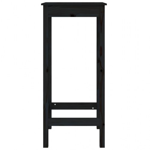 Barbord 50x50x110 cm massivt fyrretræ sort