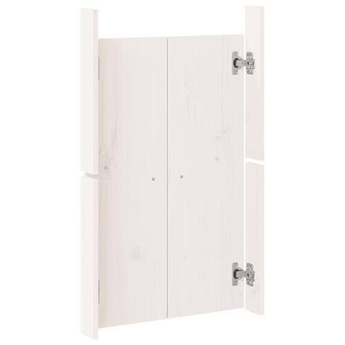 Låge til udendørs køkkenskab 50x9x82 cm massivt fyrretræ hvid