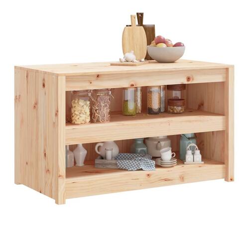 Udendørs køkkenskab 106x55x64 cm massivt fyrretræ