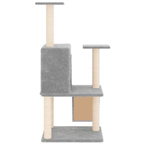 Kradsetræ med sisalstolper 109 cm lysegrå