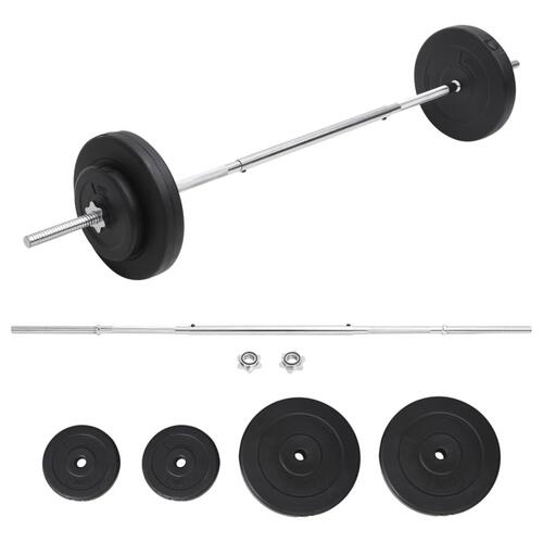 Vægtstangssæt med skiver 30 kg