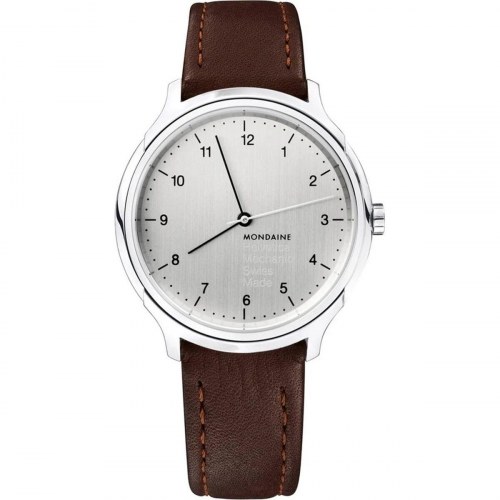 Mondaine Helvetica Regular herreur - Ø 40 mm, læderrem