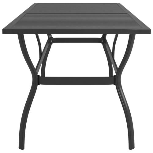 Havebord 190x80x72 cm stål antracitgrå