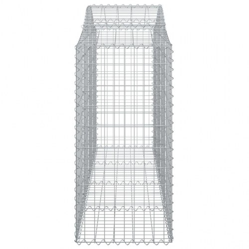 Buede gabionkurve - 5 stk. 200 × 50 × 120/140 cm i galvaniseret jern