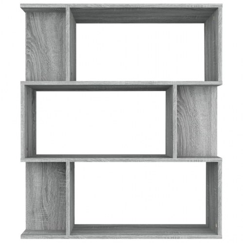 Bogreol/rumdeler 80x24x96 cm konstrueret træ grå sonoma-eg