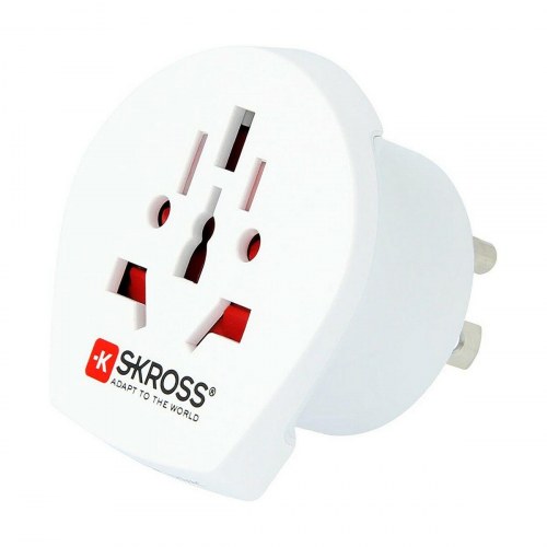 Skross rejseadapter World til USA - 100-250 V, hvid