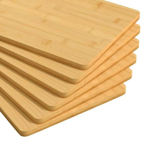 Morgenmadstallerkener 6 stk. 35x23x0,8 cm bambus