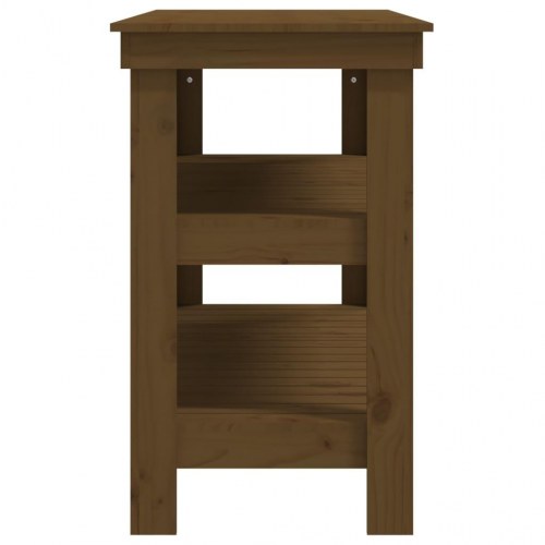 Arbejdsbord 110,5x50x80 cm massivt fyrretræ gyldenbrun