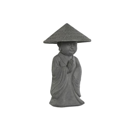 Dekorativ figur Home ESPRIT Grå Munk Orientalsk 30 x 30 x 51 cm
