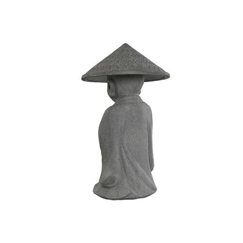 Dekorativ figur Home ESPRIT Grå Munk Orientalsk 30 x 30 x 51 cm