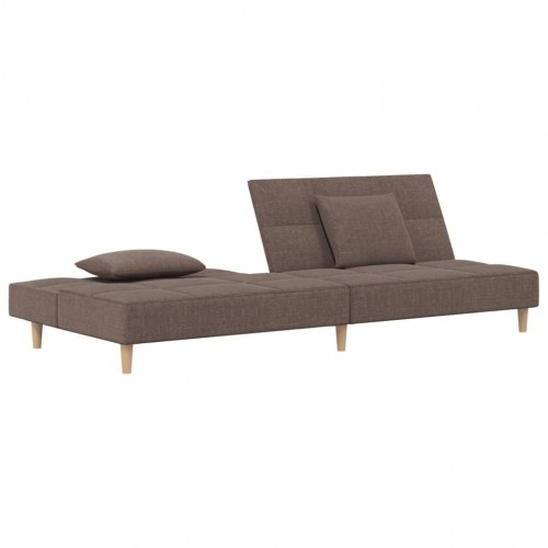 2-personers sovesofa med 2 puder - stof, gråbrun