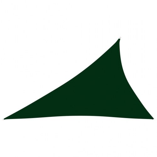 Solsejl trekant 4×5×6,4 m - oxfordstof, mørkegrøn