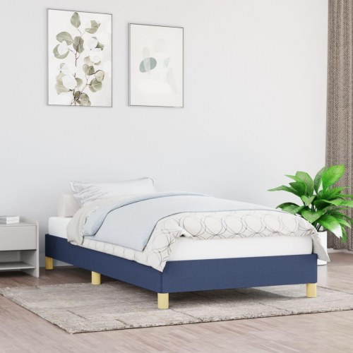 Sengeramme i stof - 80×200 cm, blå (uden madras)