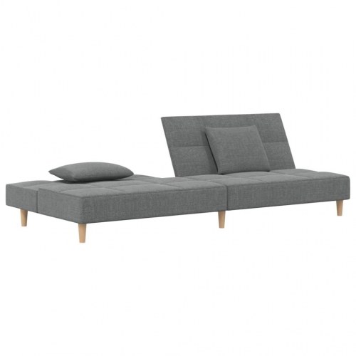 2-personers sovesofa med 2 puder i stof - mørkegrå