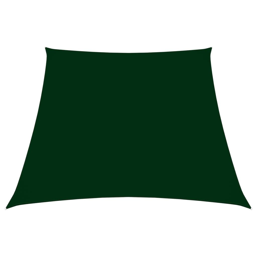 Solsejl 2/4x3 m trapezformet oxfordstof mørkegrøn