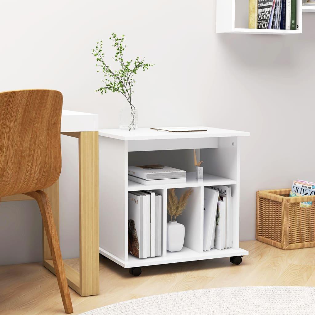 Rulleskab 60x45x60 Konstrueret Træ Hvid
