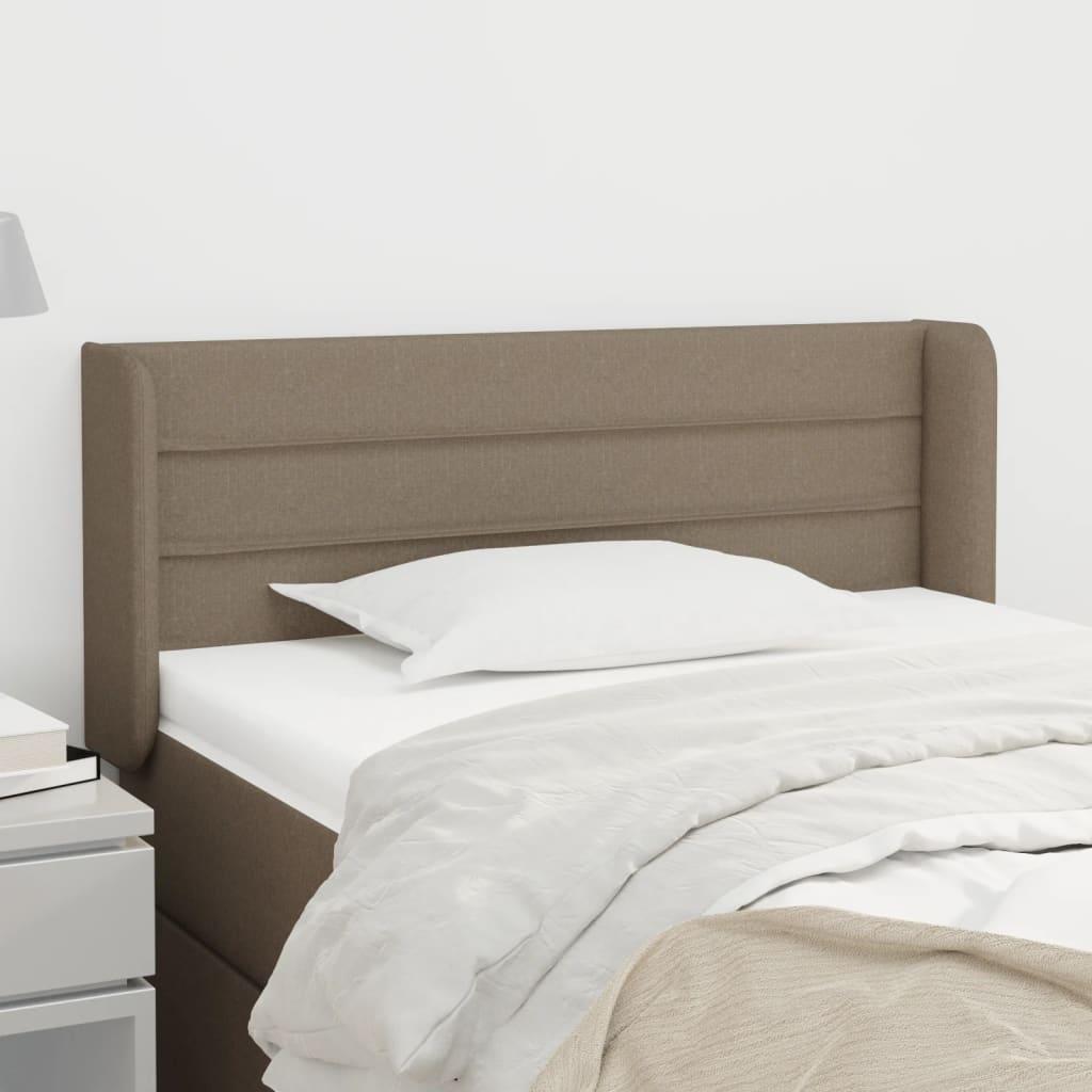 Sengegavl Med Kanter 83X16X78/128 Cm Stof - Gråbrun / 83 x 16 x 78/88 cm
