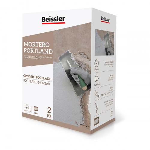 Cementmørtel Beissier Portland, grå 2 kg