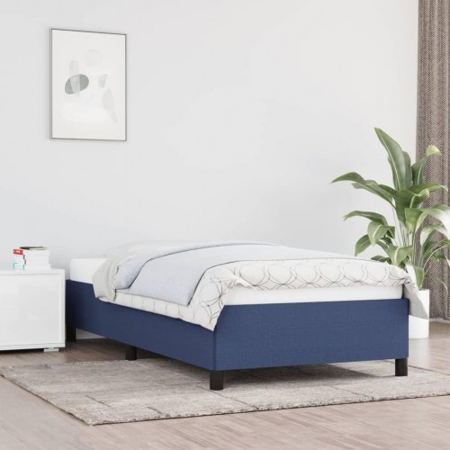 Sengeramme i stof - 80×200 cm, blå (uden madras)