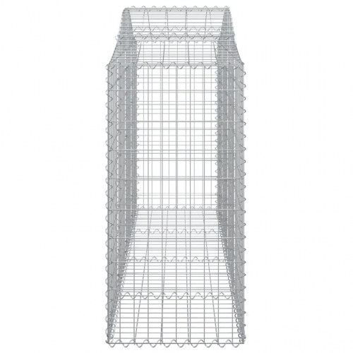Buede gabionkurve - 8 stk. 200×50×120/140 cm i galvaniseret jern