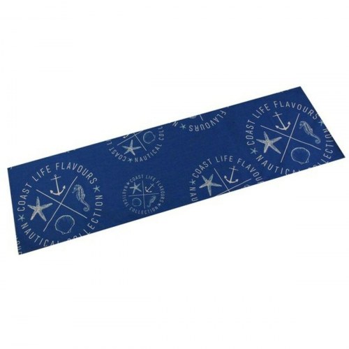 Versa Nautical bordløber - blå polyester 44,5 × 154 cm