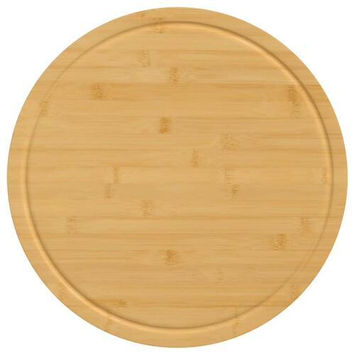Skærebræt 6 stk. Ø40x1,5 cm bambus
