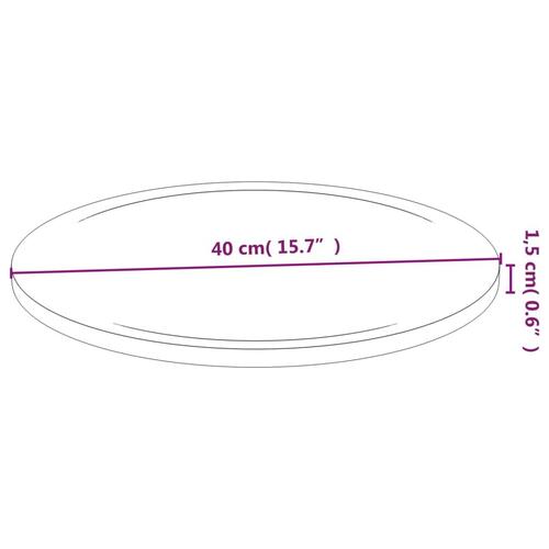Skærebræt 6 stk. Ø40x1,5 cm bambus