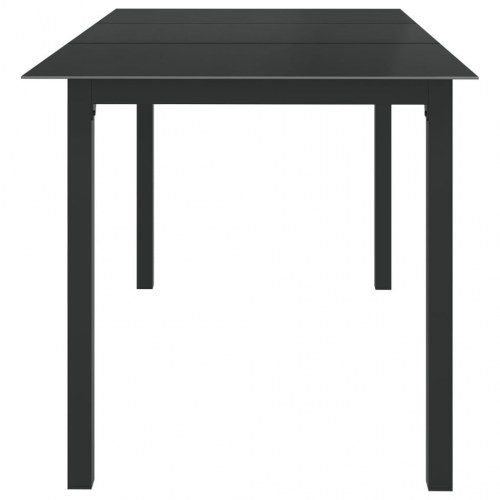 Havebord i aluminium og glas - 150 × 90 × 74 cm, sort