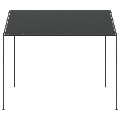 Pavillon 4x4 m stål og stof antracitgrå