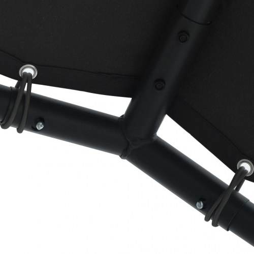 Pavillon 4x4 m stål og stof antracitgrå