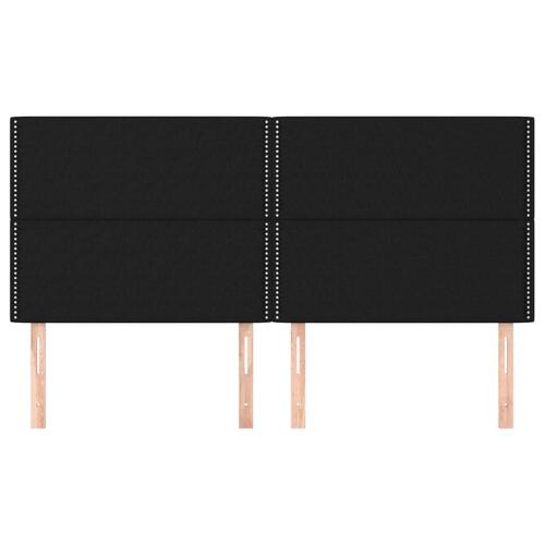 Sengegavle 4 stk. 80x5x78/88 cm stof sort