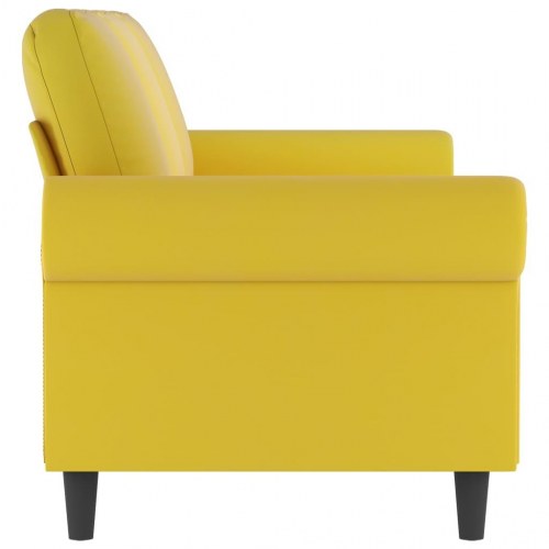 3-personers sofa i velour - gul, sædebredde 180 cm