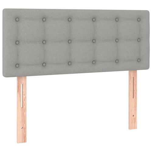 Sengegavl 80x5x78/88 cm stof lysegrå
