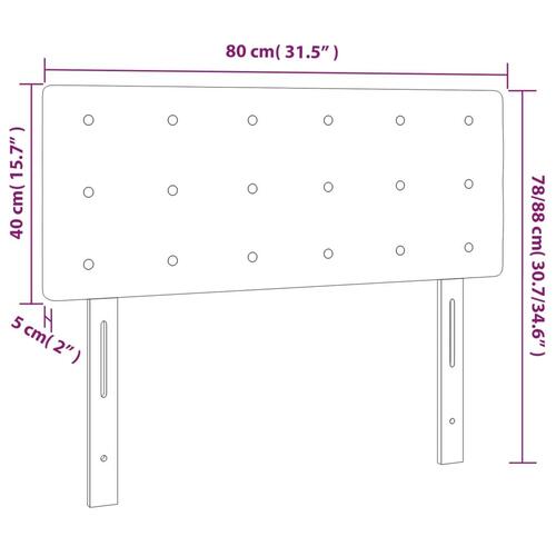 Sengegavl 80x5x78/88 cm stof lysegrå