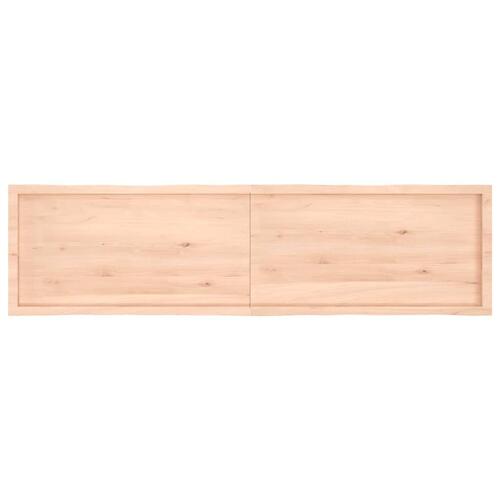 Bordplade 200x50x(2-4)cm naturlig kant ubehandlet massivt træ