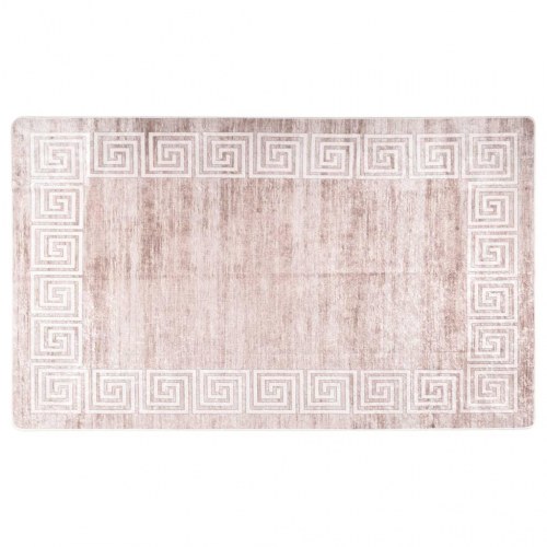 Gulvtæppe 120x170 cm vaskbart og skridsikkert beige