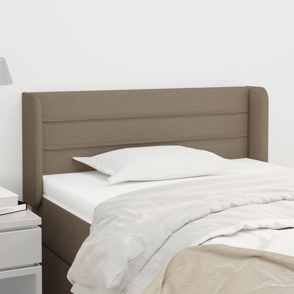 Sengegavl Med Kanter 83X16X78/128 Cm Stof - Gråbrun / 93 x 16 x 78/88 cm