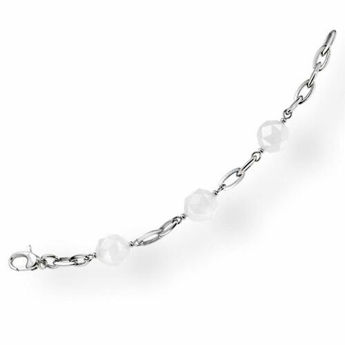 Armbånd til kvinder - Black & White Collection, rustfrit stål