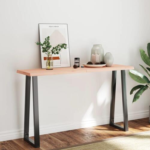 Bordplade 160x60x(2-4)cm naturlig kant ubehandlet massivt træ