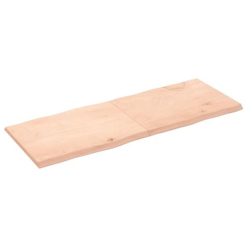 Bordplade 160x60x(2-4)cm naturlig kant ubehandlet massivt træ