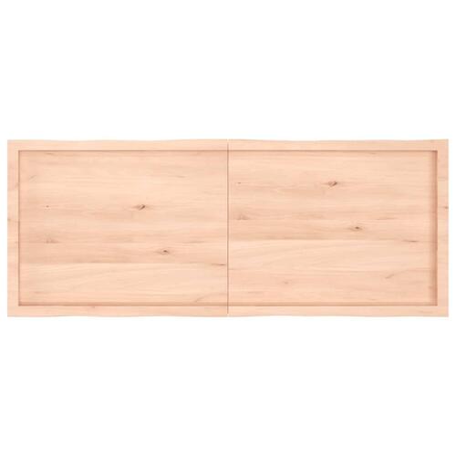 Bordplade 160x60x(2-4)cm naturlig kant ubehandlet massivt træ