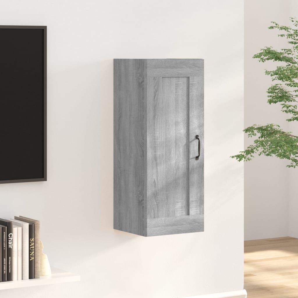Vægskab 35x34x90 cm konstrueret træ grå sonoma-eg