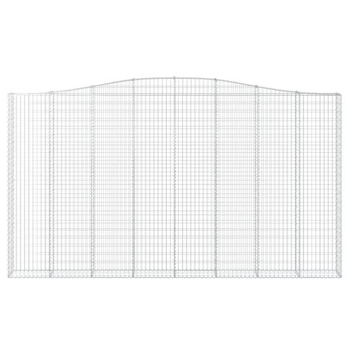 Buet gabionkurv 400x30x220/240 cm galvaniseret jern