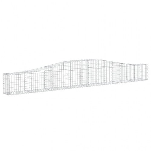 Buet gabionkurv 400×30×40/60 cm - galvaniseret jern