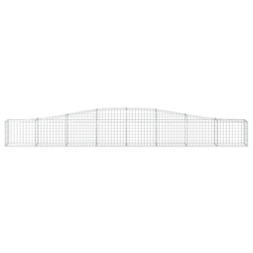 Buet gabionkurv 400×30×40/60 cm - galvaniseret jern
